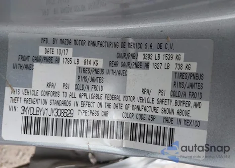 2018 Toyota Yaris Ia from USA, damaged, VIN 3MYDLBYV1JY308629